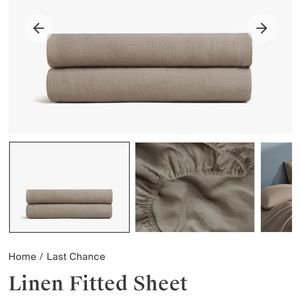 Parachute Linen Fitted Sheet in Fawn